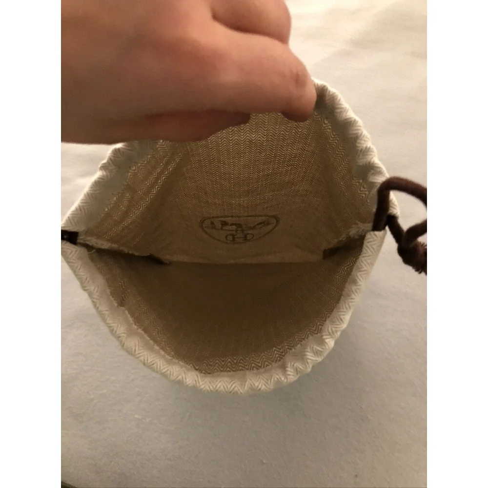 Hermes Dustbag Shoe Or Wallet Protection Drawstring Bag 7.5x14 Storage
